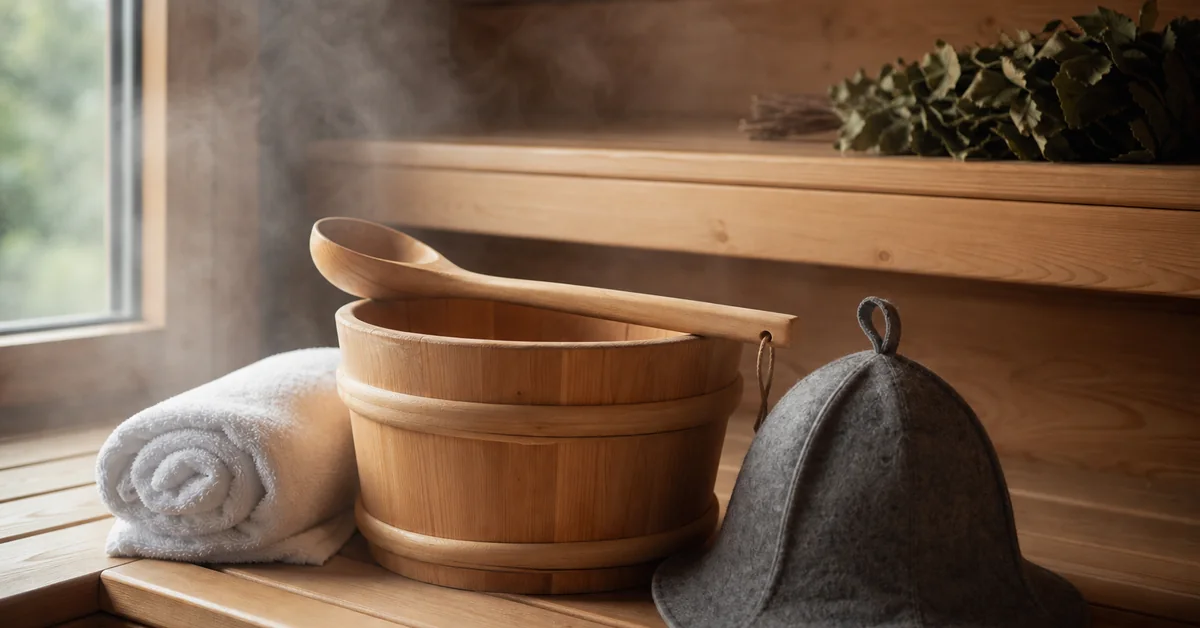 Holzsauna mit Aufguss